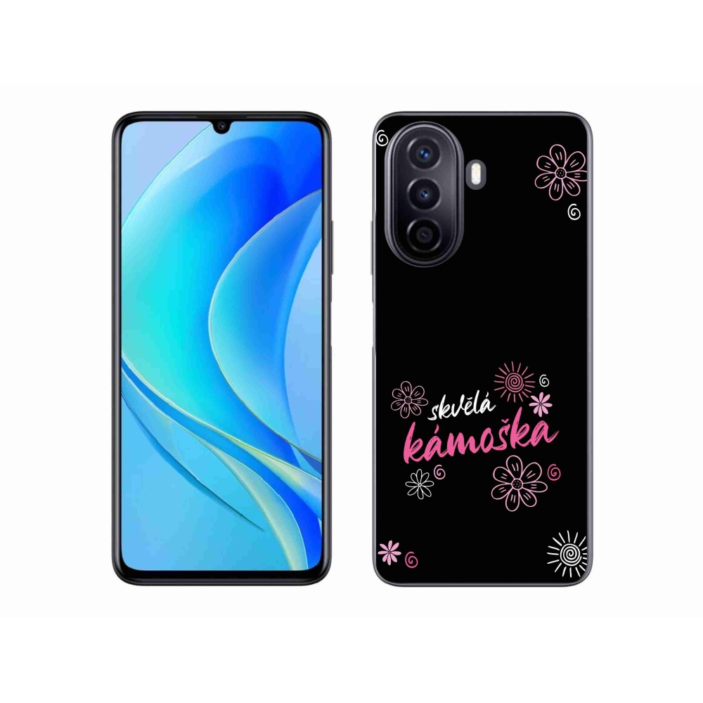 Gelový kryt mmCase na Huawei Nova Y70 - skvělá kámoška černé pozadí
