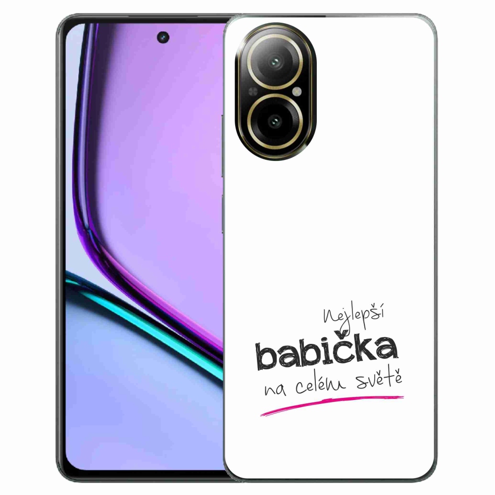Gelový kryt mmCase na Realme C67 - nejlepší babička 4 bílé pozadí