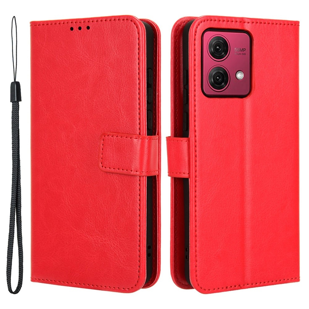 Crazy knížkové pouzdro na Motorola Moto G84 5G - červené