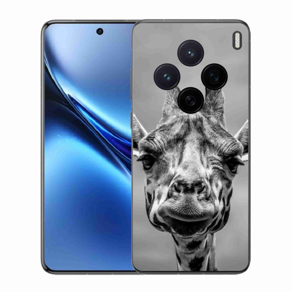 Gelový kryt mmCase na Vivo X200 5G - černobílá žirafa