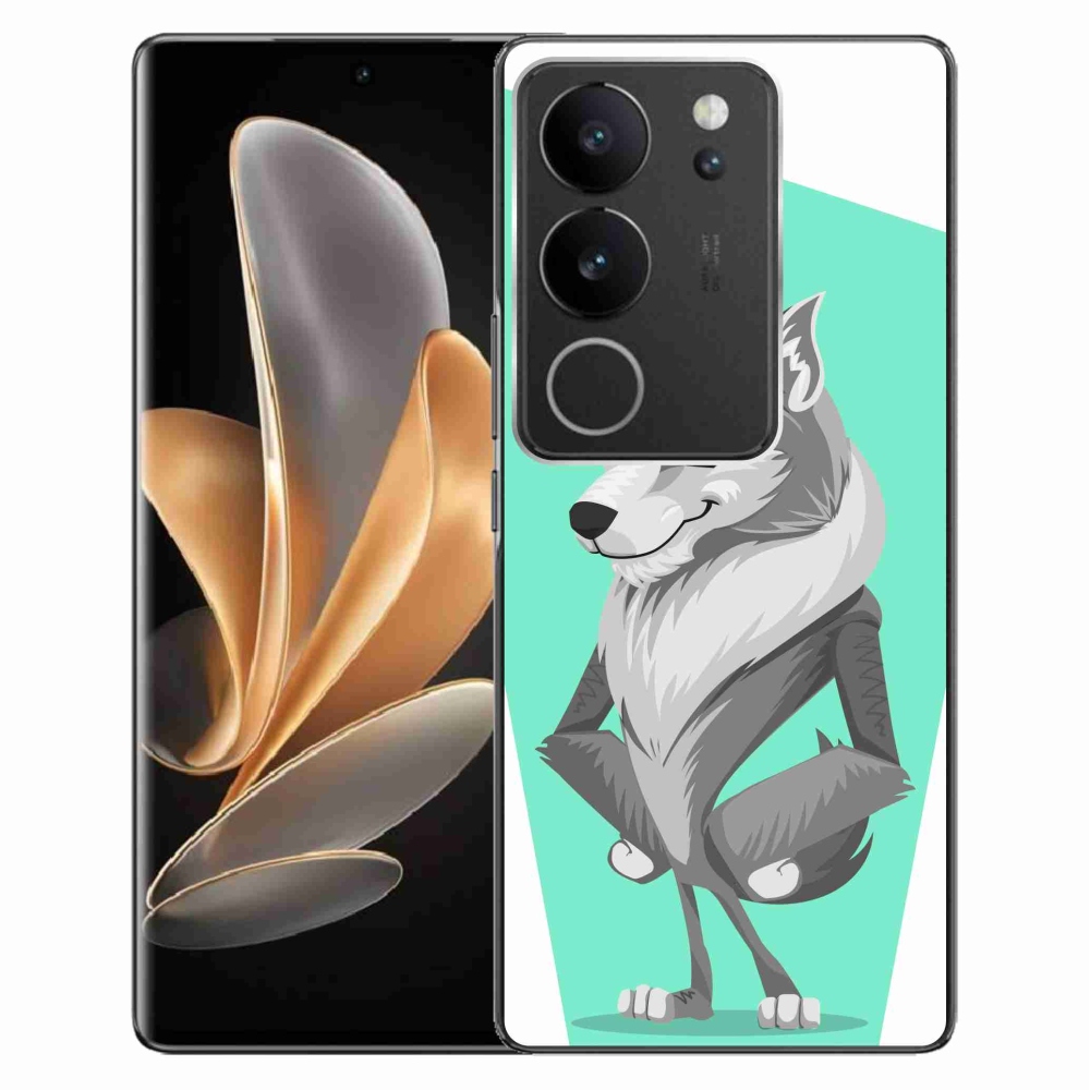 Gelový kryt mmCase na Vivo V29 5G - kreslený vlk