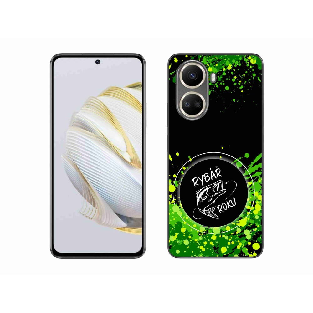 Gelový kryt mmCase na Huawei Nova 10 SE - rybář roku černé pozadí