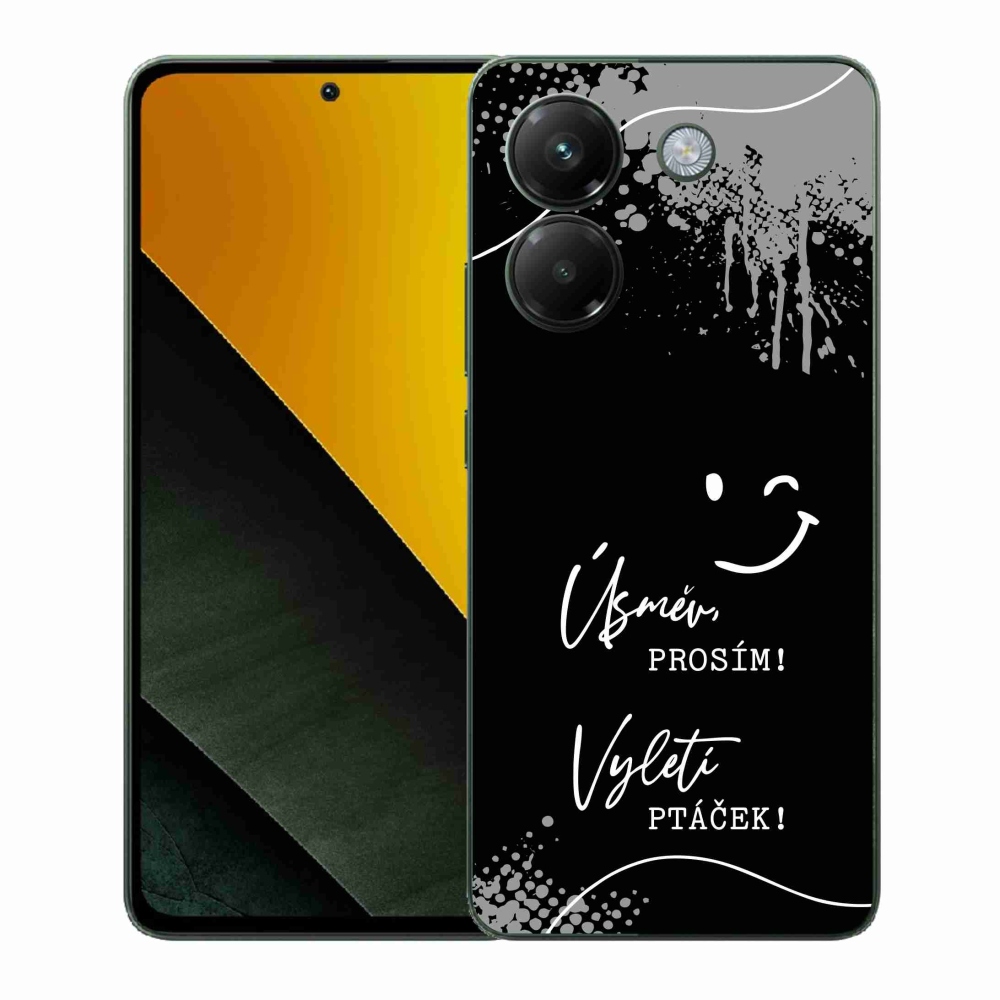 Gelový kryt mmCase na Xiaomi Poco M7 Pro 5G - vtipný text 4 černé pozadí
