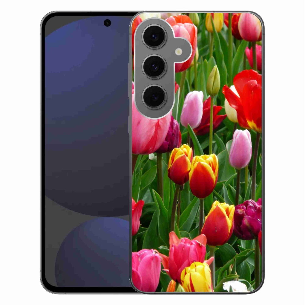 Gelový kryt mmCase na Samsung Galaxy S24 FE - tulipány