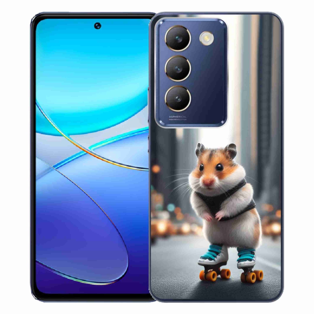 Gelový kryt mmCase na Vivo V40 SE 4G/5G - křeček na bruslích