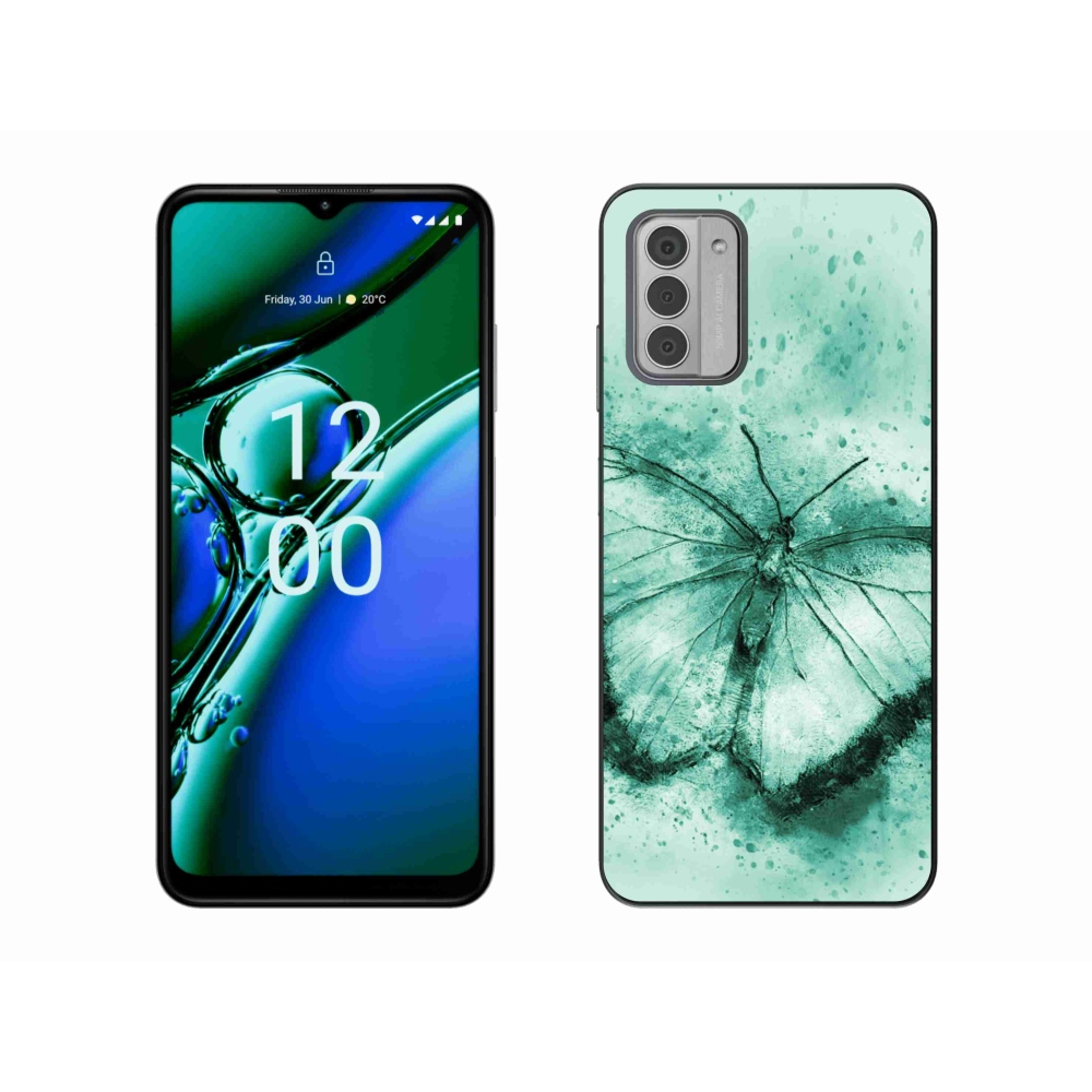 Gelový obal mmCase na Nokia G42 - zelený motýl