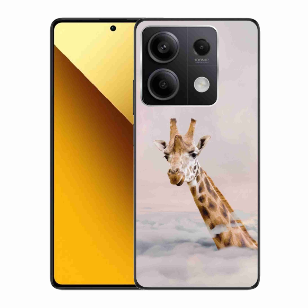Gelový kryt mmCase na Xiaomi Redmi Note 13 5G - žirafa v oblacích