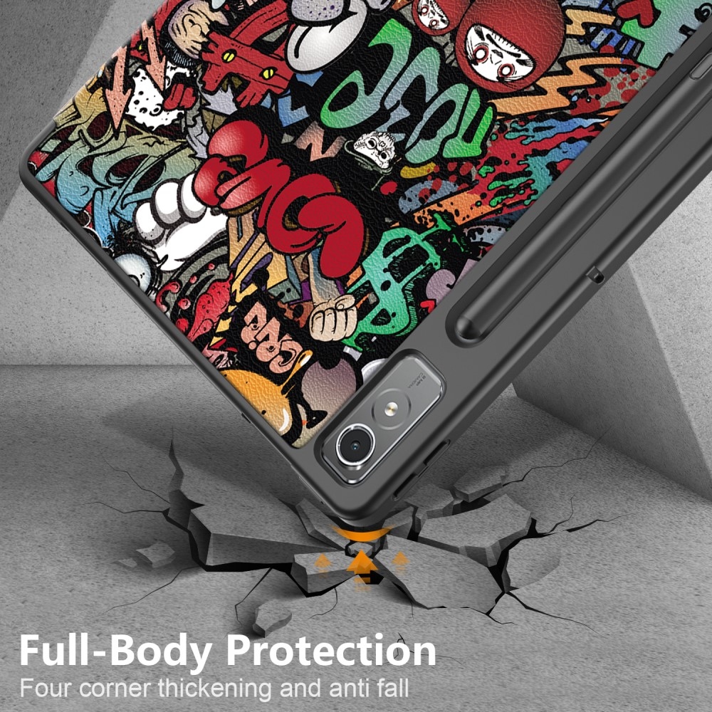 Patte chytré zavírací pouzdro na tablet Lenovo Tab P12 - graffiti