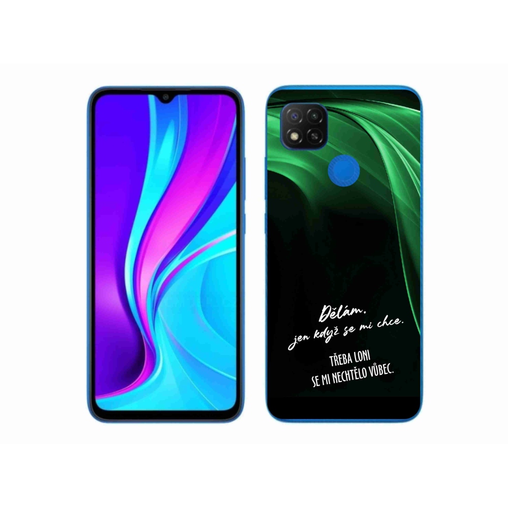 Gelový kryt mmCase na Xiaomi Redmi 9C - vtipný text 12 černé pozadí