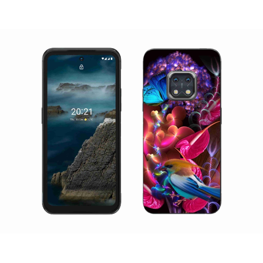 Gelový kryt mmCase na Nokia XR20 - barevné květiny