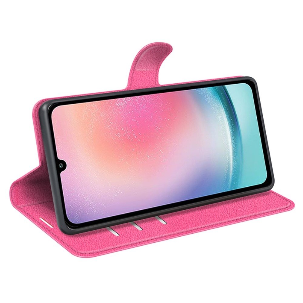 Litchi knížkové pouzdro na Samsung Galaxy A25 5G - rose