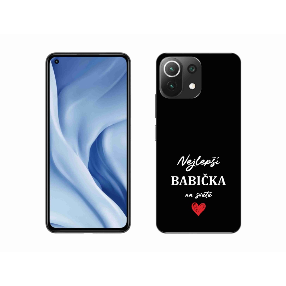 Gelový kryt mmCase na Xiaomi 11 Lite 5G NE - nejlepší babička 1 černé pozadí