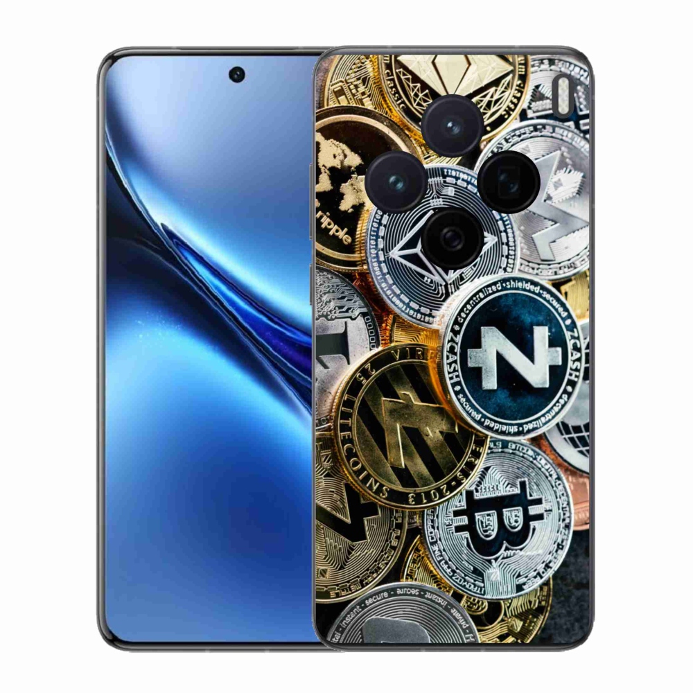 Gelový kryt mmCase na Vivo X200 5G - kryptoměny