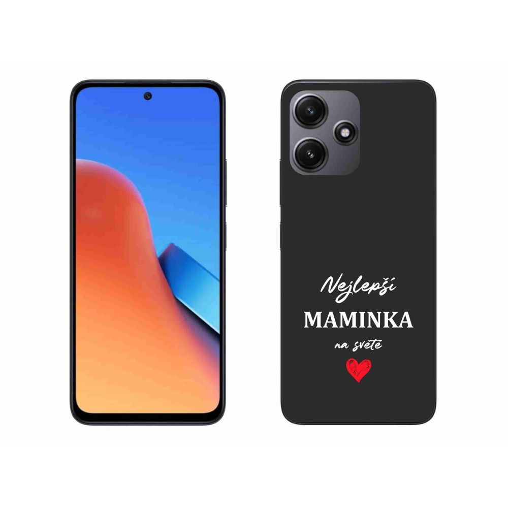 Gelový kryt mmCase na Xiaomi Redmi 12 5G - nejlepší maminka 1 černé pozadí