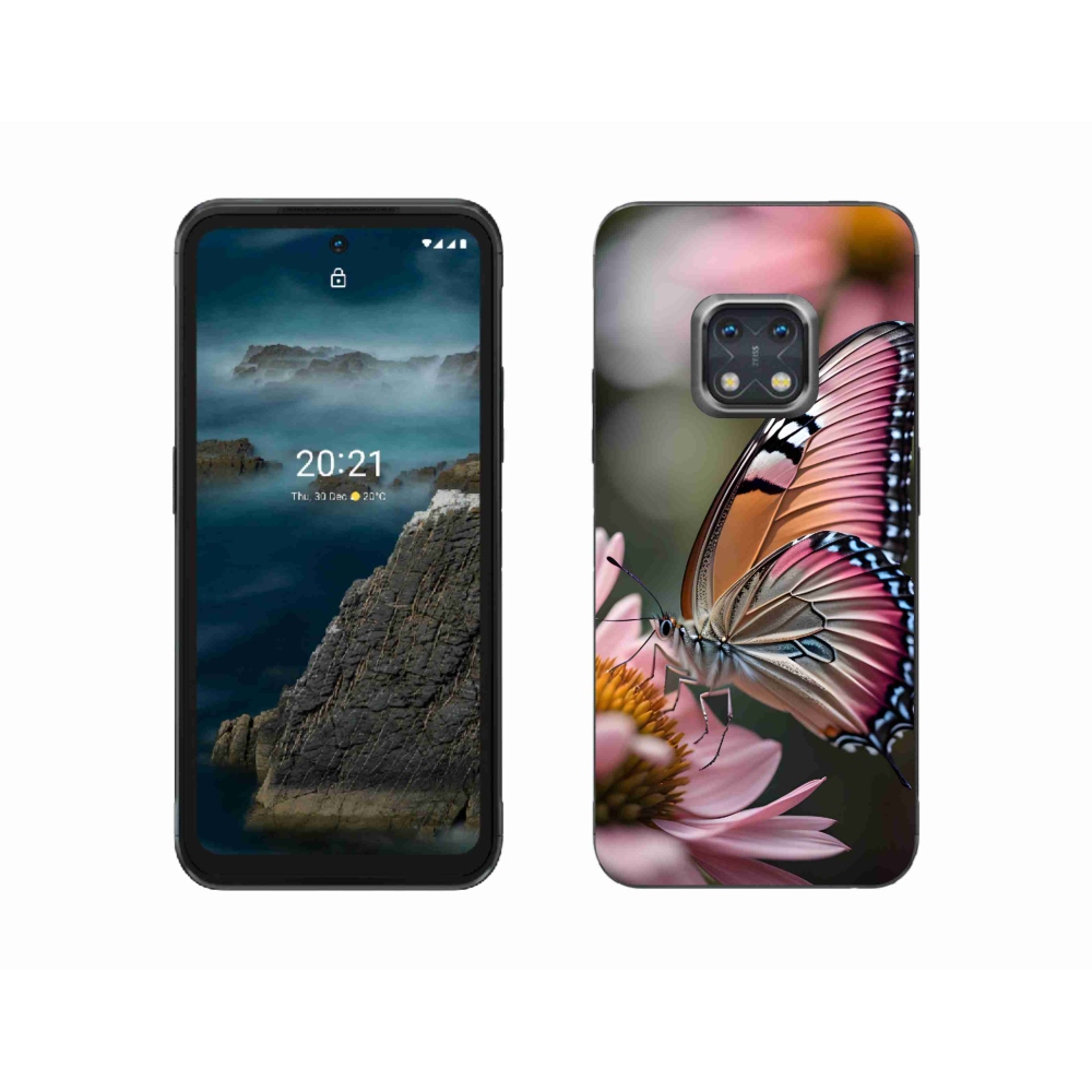 Gelový kryt mmCase na Nokia XR20 - barevný motýl