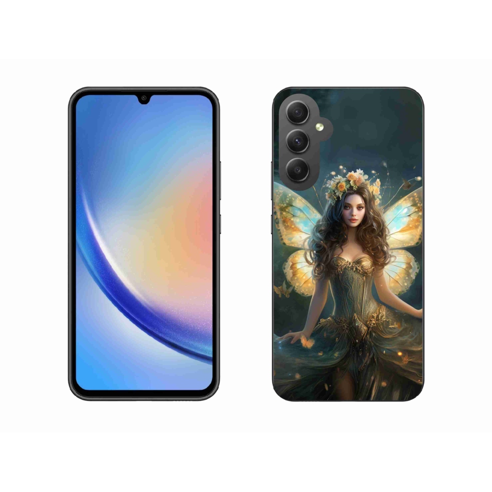 Gelový kryt mmCase na Samsung Galaxy A34 5G - motýlí žena