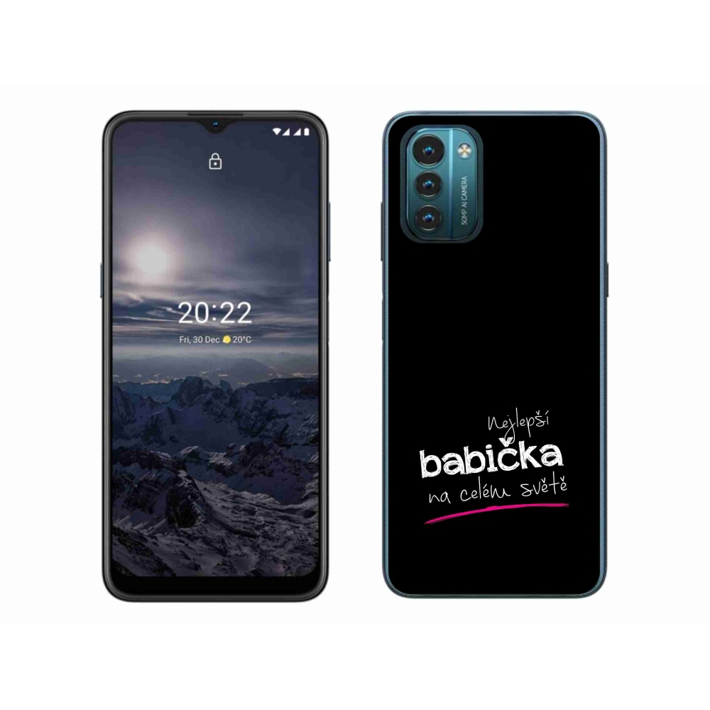 Gelový kryt mmCase na Nokia G11/G21 - nejlepší babička 4 černé pozadí