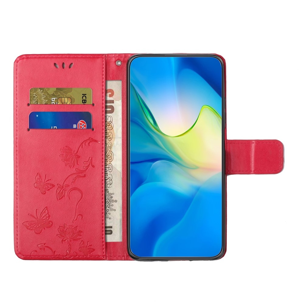 Flower knížkové pouzdro na Honor 200 Lite 5G - červené