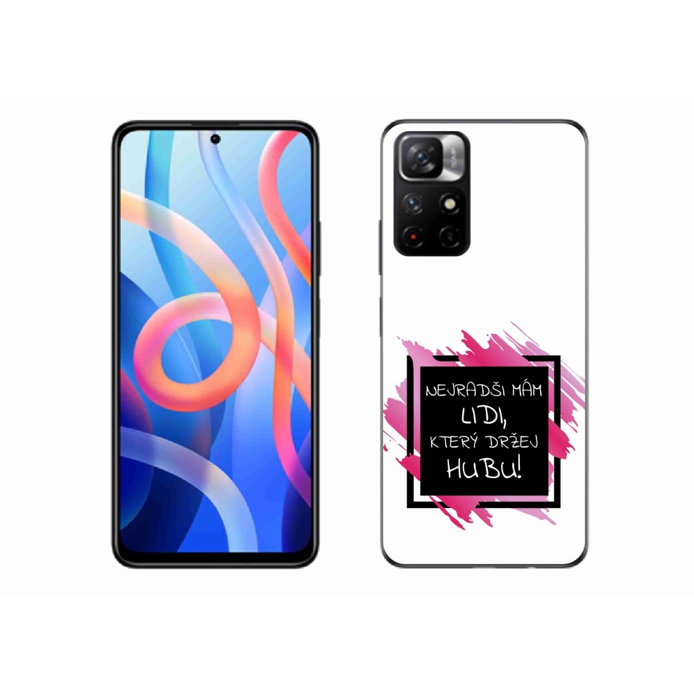 Gelový kryt mmCase na Xiaomi Redmi Note 11S 5G - vtipný text 7 černobílé pozadí