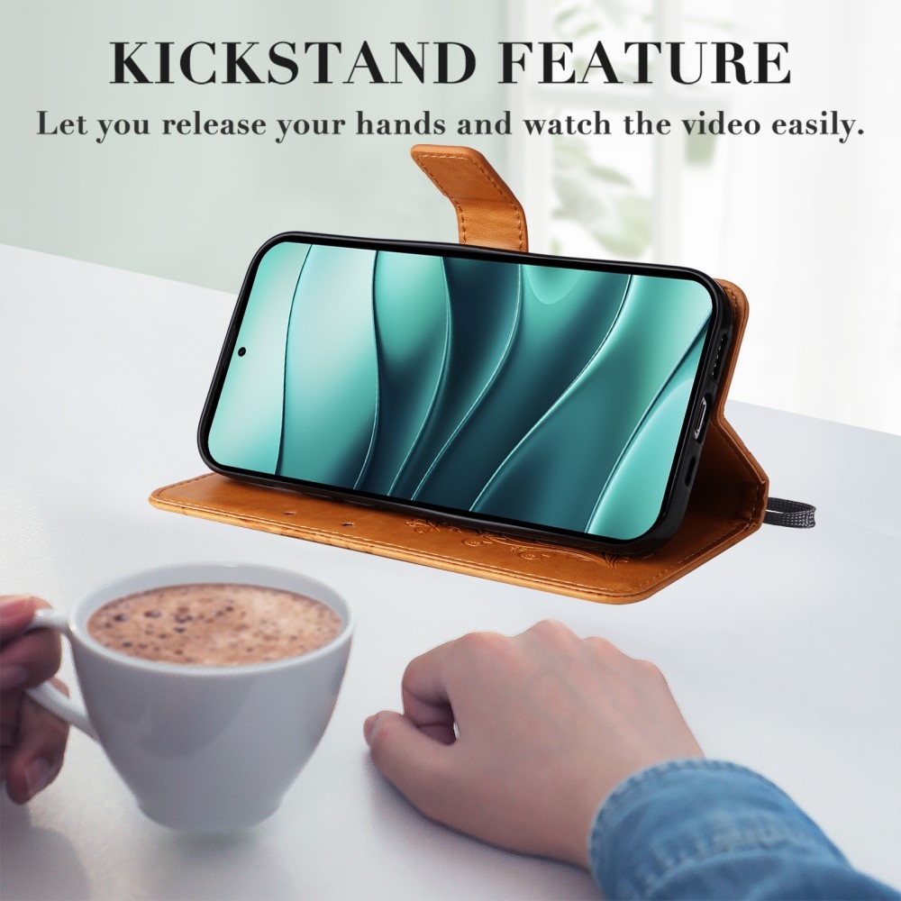 Big Butterfly knížkové pouzdro na Xiaomi Redmi Note 14 5G - žluté