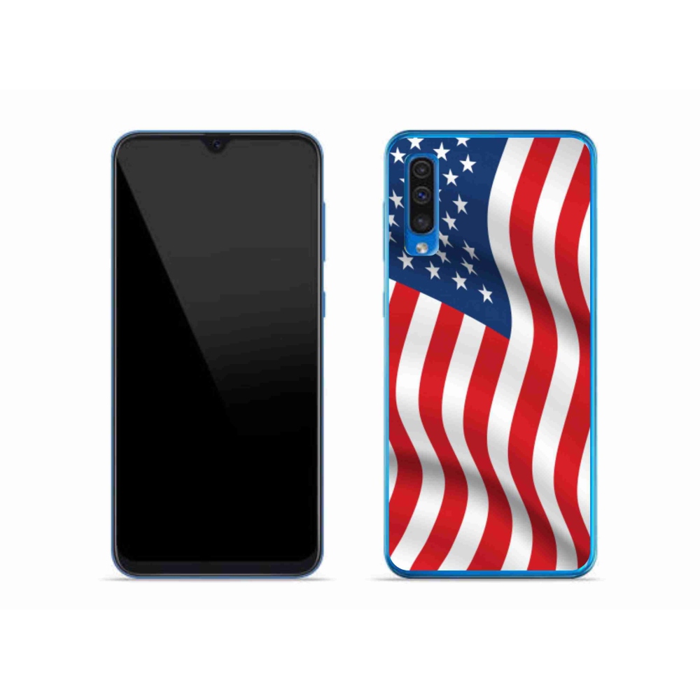 Gelový kryt mmCase na mobil Samsung Galaxy A50 - USA vlajka