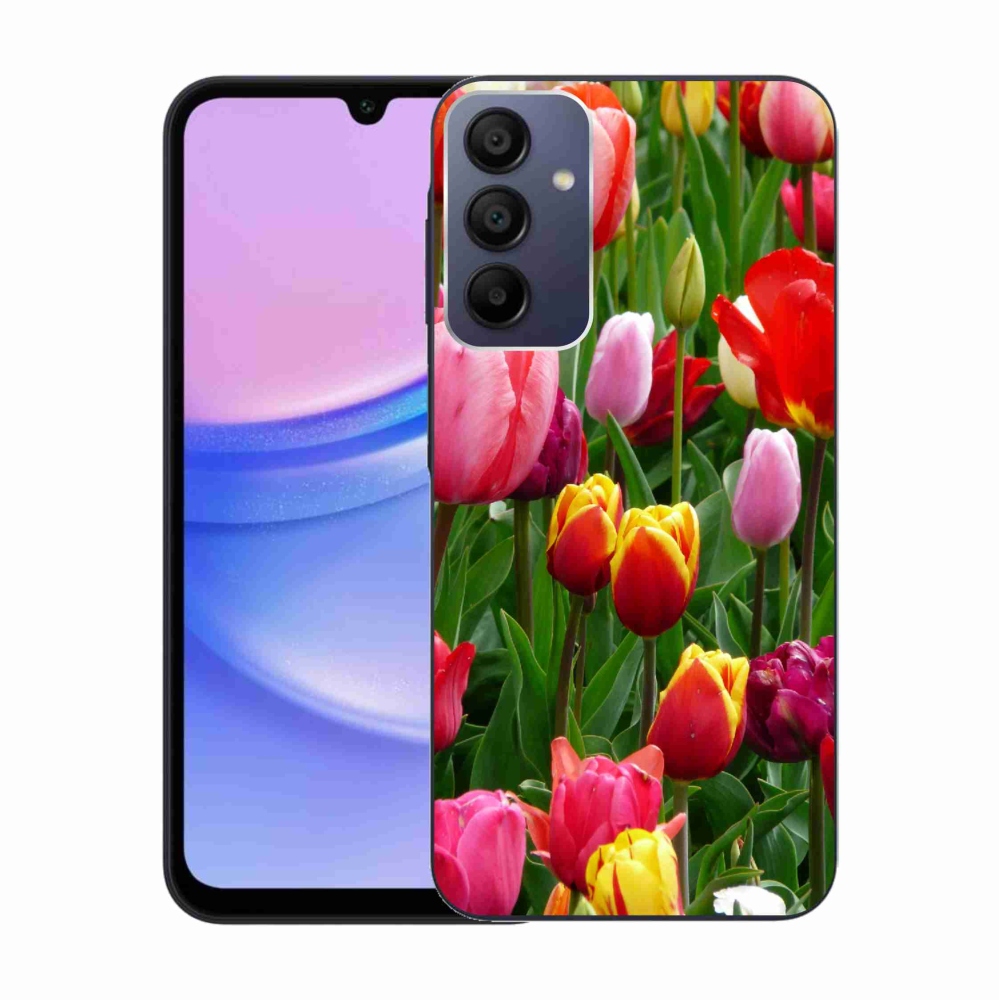 Gelový kryt mmCase na Samsung Galaxy A15 4G/5G - tulipány