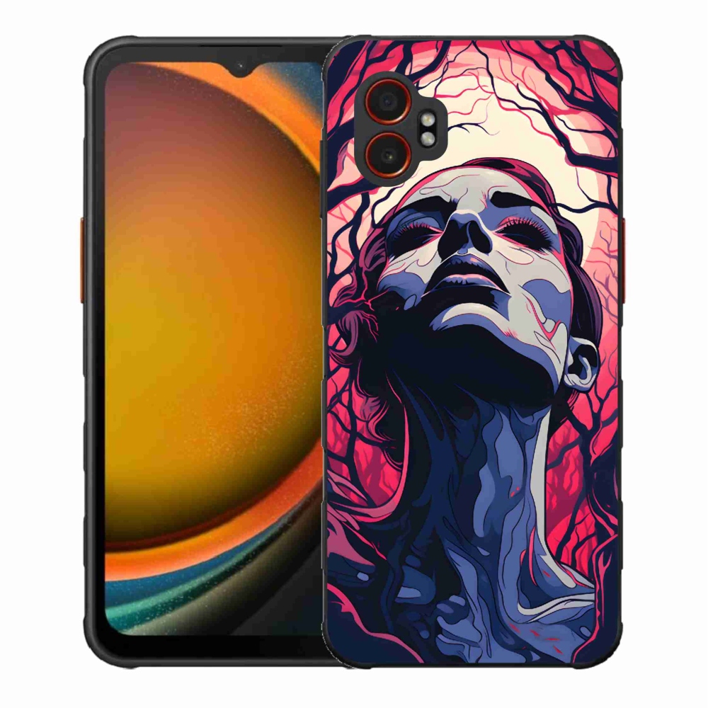 Gelový kryt mmCase na Samsung Galaxy Xcover 7 Pro - abstraktní obličej