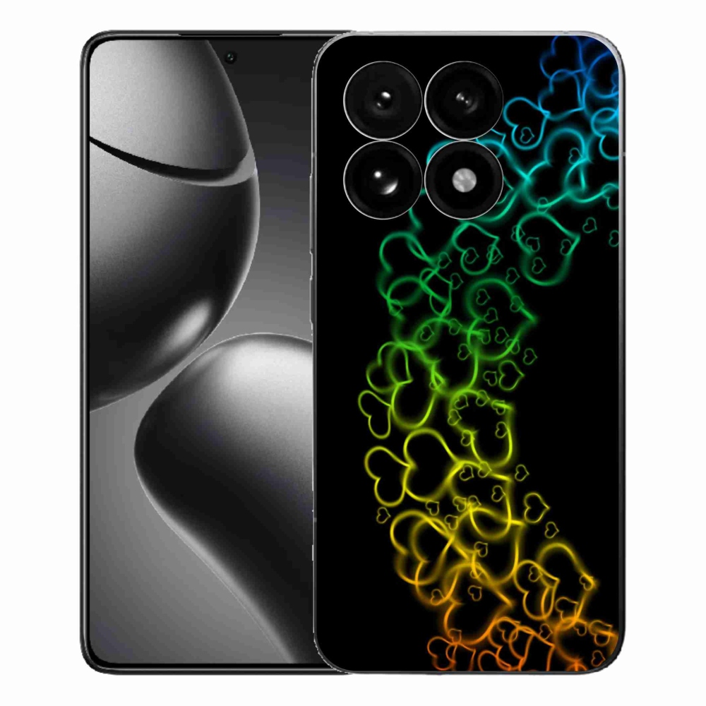 Gelový kryt mmCase na Xiaomi 15T - barevná srdíčka