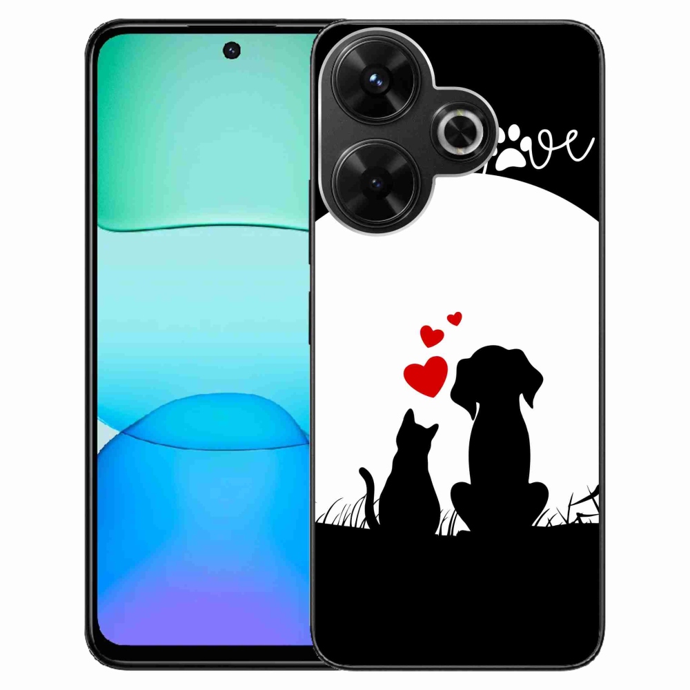 Gelový obal mmCase na Xiaomi Redmi 13 4G/Poco M6 4G - zvířecí láska
