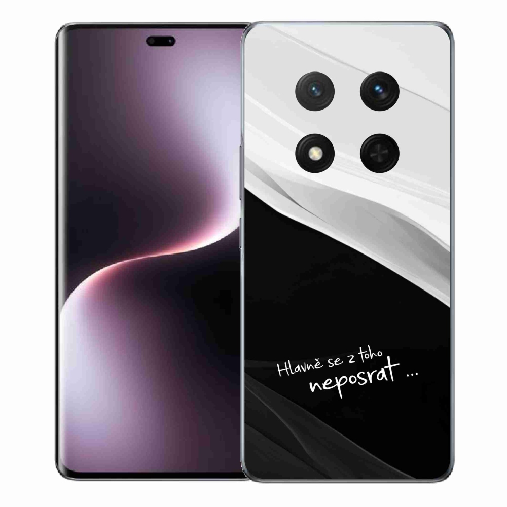 Gelový kryt mmCase na Honor Magic 7 Lite 5G - vtipný text 13 černobílé pozadí