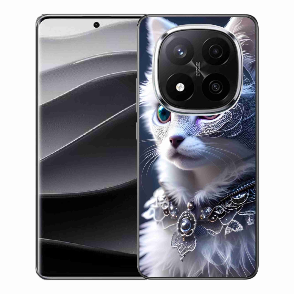 Gelový kryt mmCase na Xiaomi Redmi Note 14 Pro+ 5G - bílá kočka