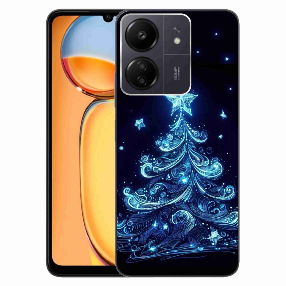 Gelový kryt mmCase na Xiaomi Poco C65/Redmi 13C - neonový vánoční stromek 4