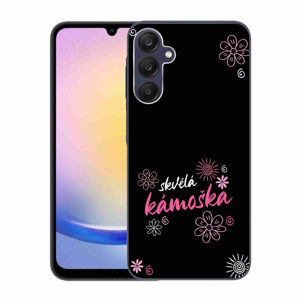 Gelový kryt mmCase na Samsung Galaxy A25 5G - skvělá kámoška černé pozadí
