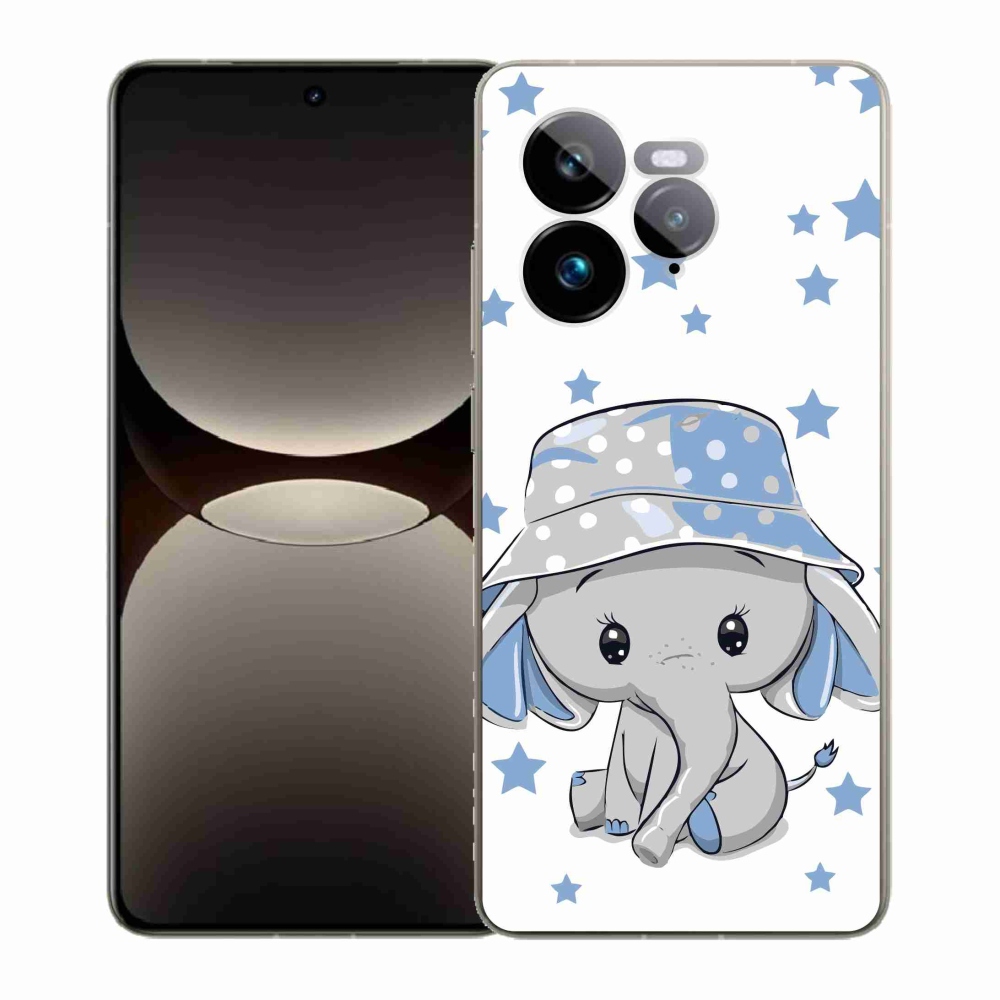 Gelový kryt mmCase na Realme GT 7 Pro 5G - modrý slon