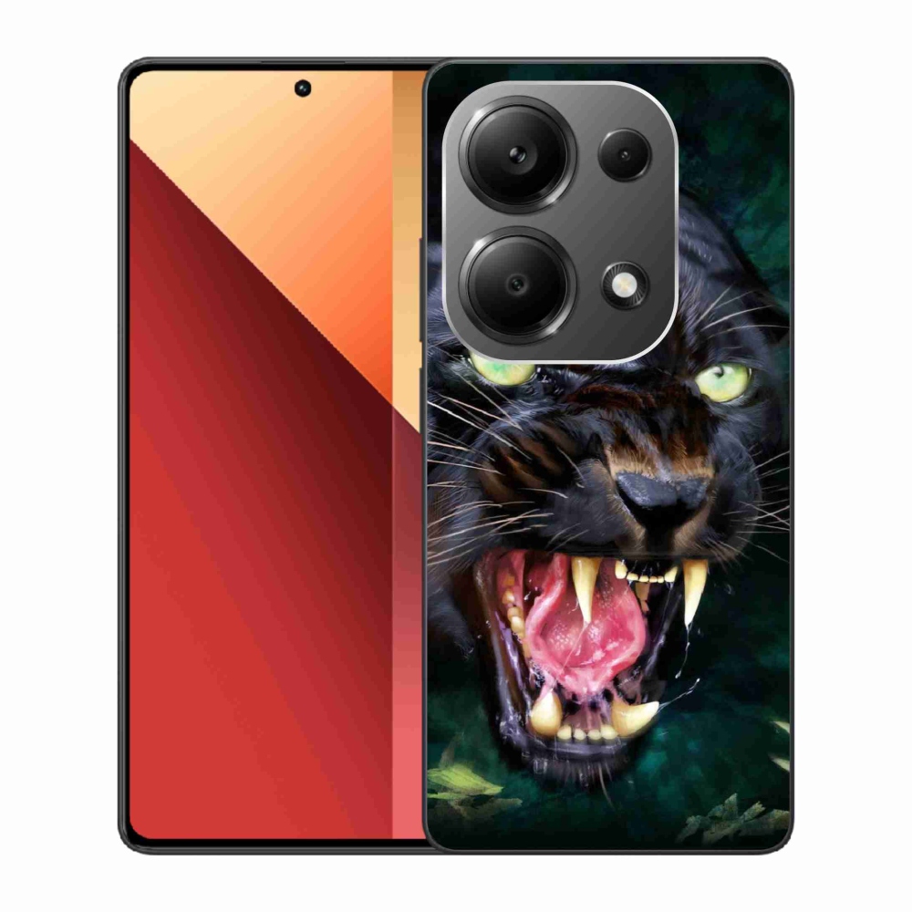 Gelový kryt mmCase na Xiaomi Redmi Note 13 Pro 4G/Poco M6 Pro - rozzuřený černý panter