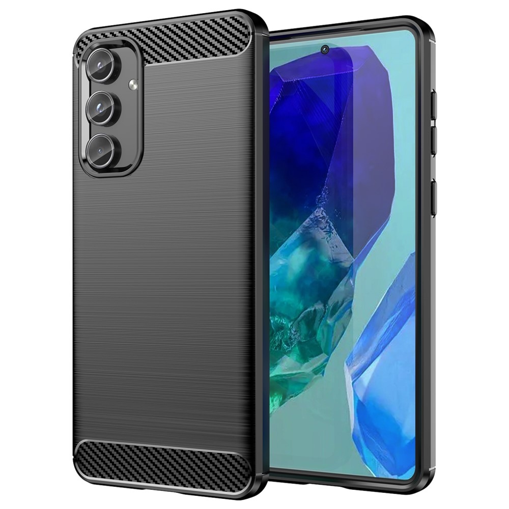 Carbon odolný gelový obal na Samsung Galaxy M55 5G - černý