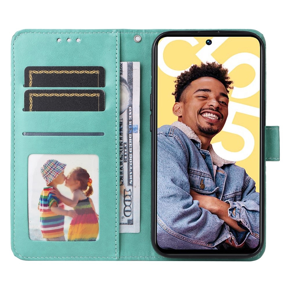 Sunflower knížkové pouzdro na Realme C55 - modrozelené