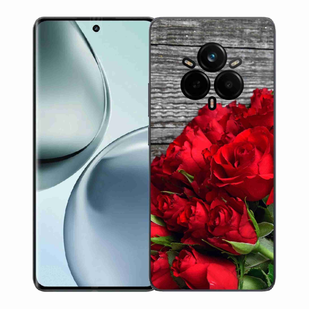 Gelový kryt mmCase na Realme 14 Pro+ 5G - červené růže