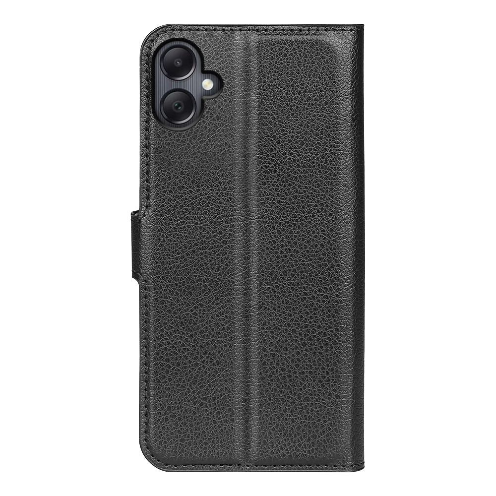 Litchi knížkové pouzdro na Samsung Galaxy A06 4G - černé