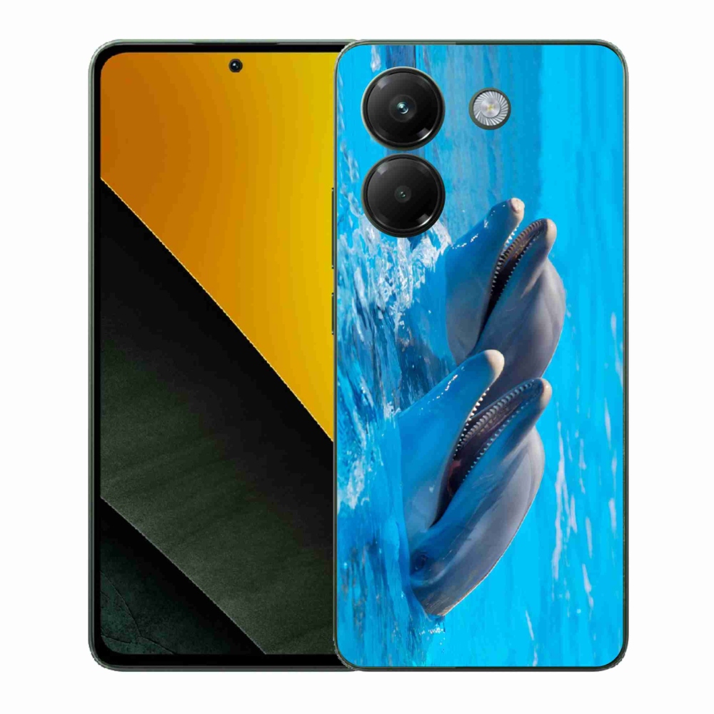 Gelový kryt mmCase na Xiaomi Poco M7 Pro 5G - delfíni