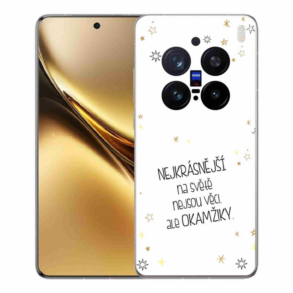 Gelový kryt mmCase na Vivo X200 Pro 5G - citát 4 bílé pozadí