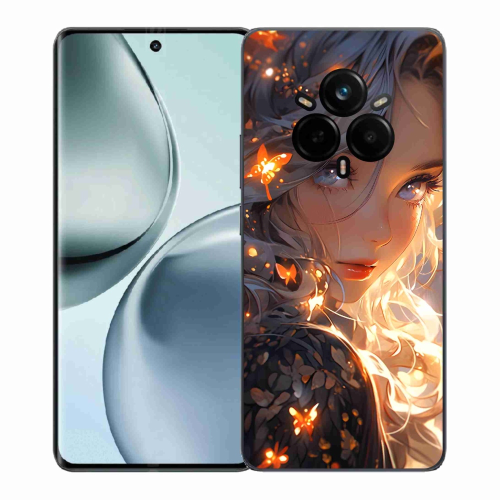 Gelový kryt mmCase na Realme 14 Pro 5G - dívka a motýli