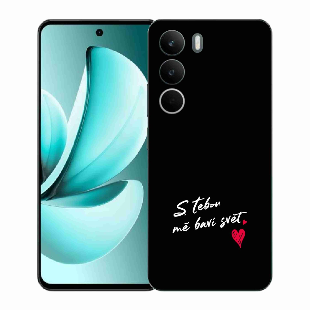 Gelový kryt mmCase na Realme C71 - zamilovaný text 1 černé pozadí