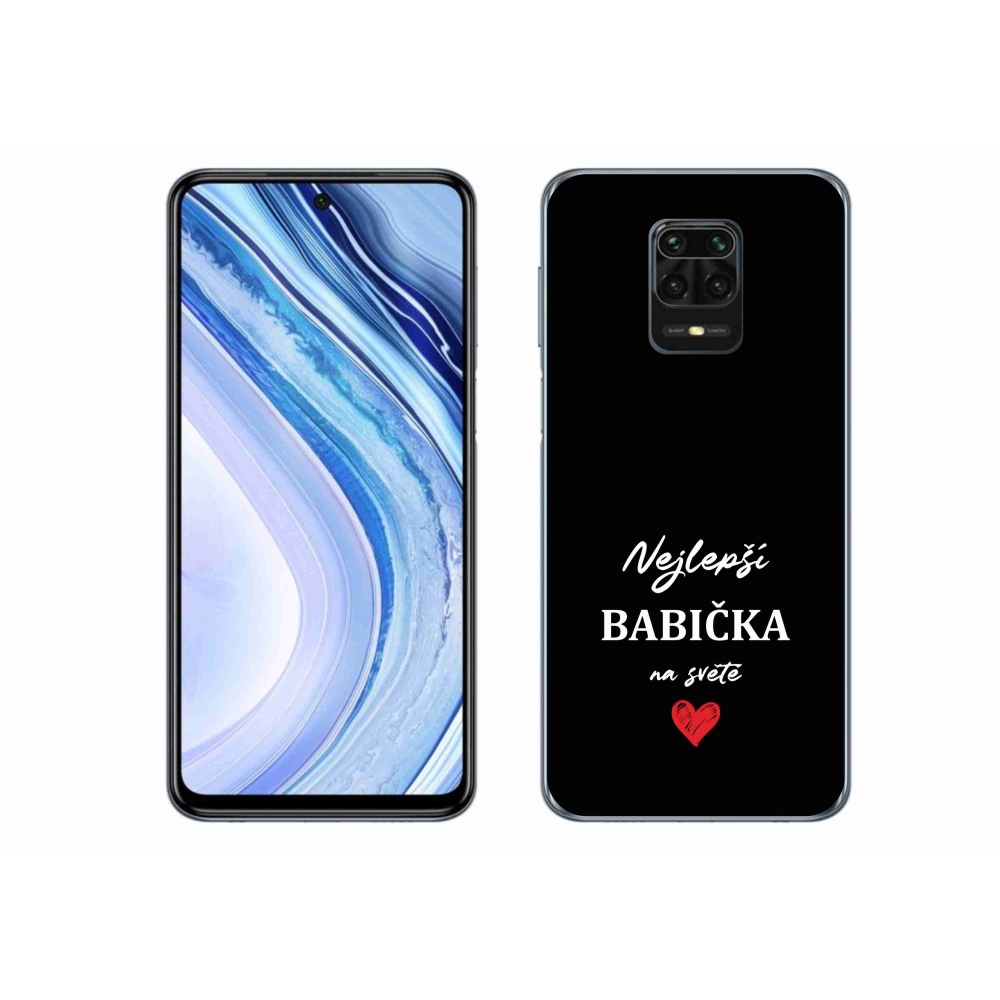 Gelový kryt mmCase na Xiaomi Redmi Note 9S - nejlepší babička 1 černé pozadí