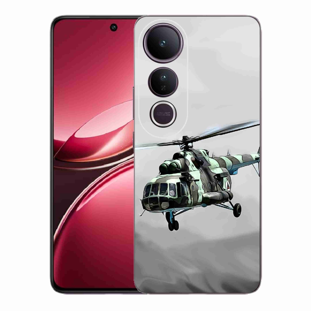 Gelový kryt mmCase na Vivo V50 Lite 4G/5G - vojenský vrtulník