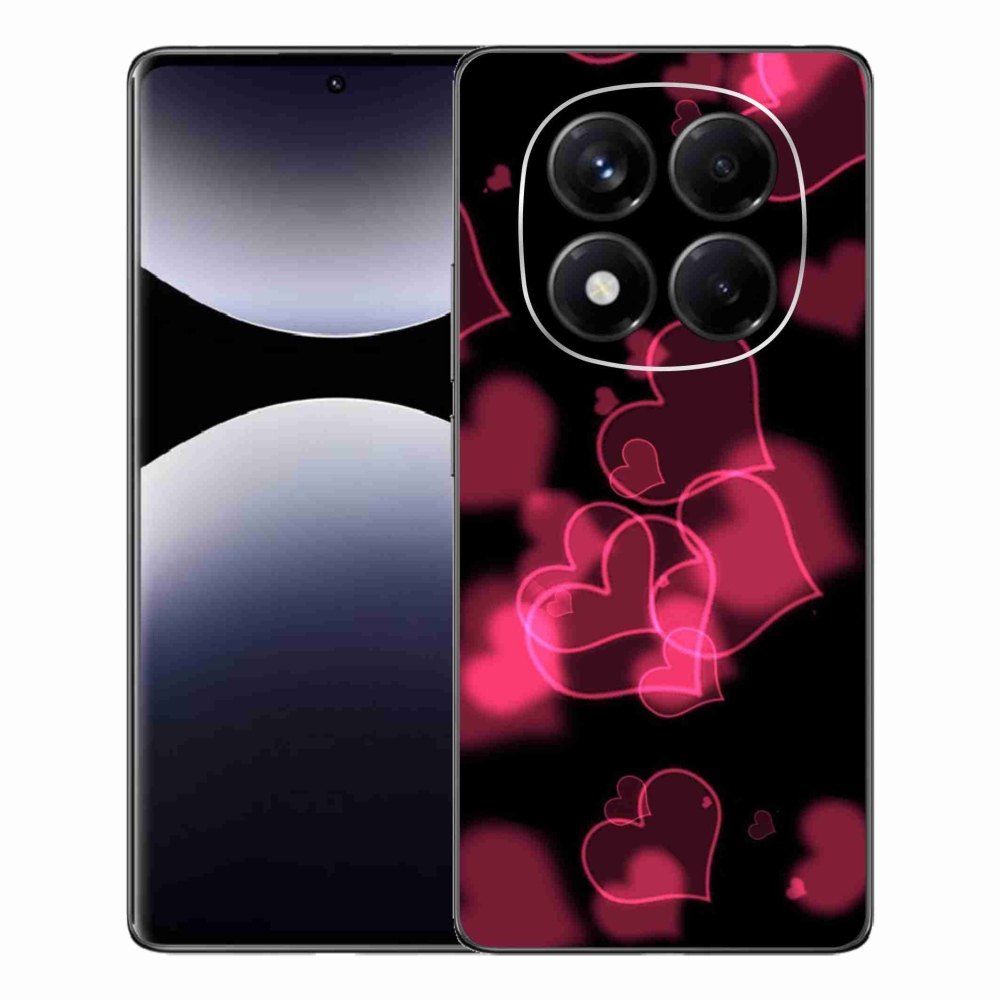 Gelový kryt mmCase na Xiaomi Redmi Note 14 Pro - červená srdíčka