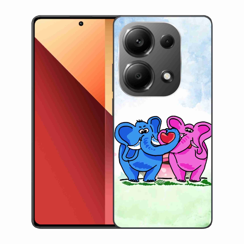 Gelový kryt mmCase na Xiaomi Redmi Note 13 Pro 4G/Poco M6 Pro - zamilovaní sloni