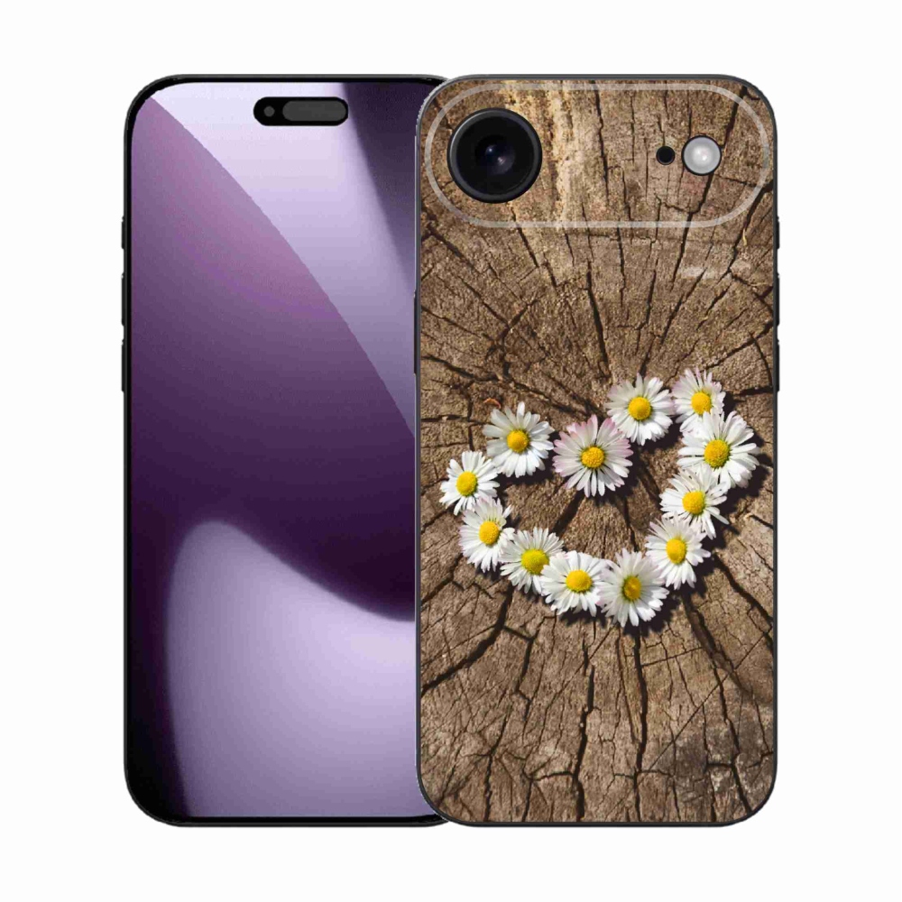 Gelový kryt mmCase na iPhone 17 Air - srdce z kopretin