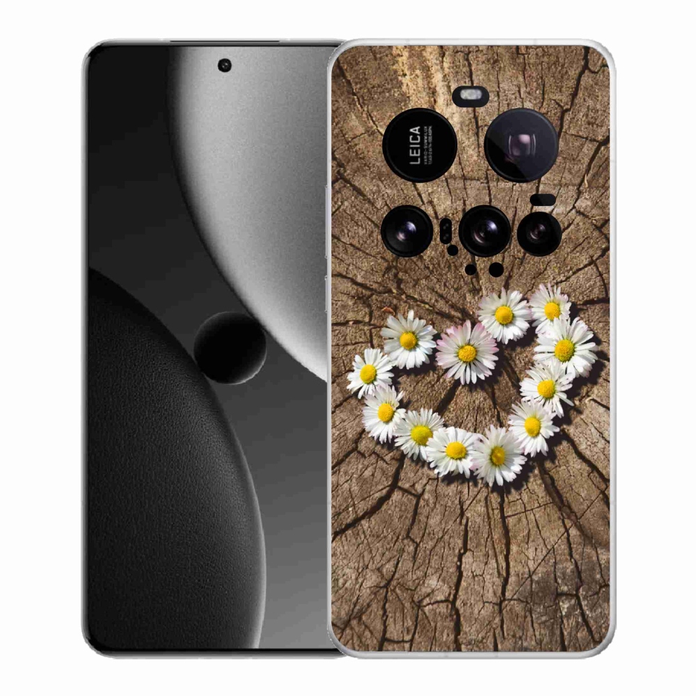 Gelový kryt mmCase na Xiaomi 15 Ultra - srdce z kopretin