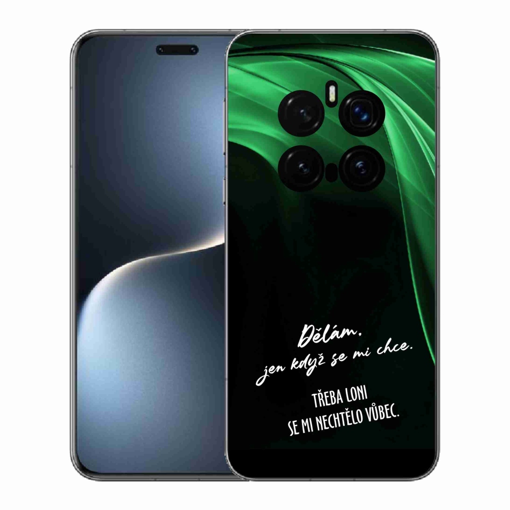 Gelový kryt mmCase na Honor Magic 7 Pro 5G - vtipný text 12 černé pozadí